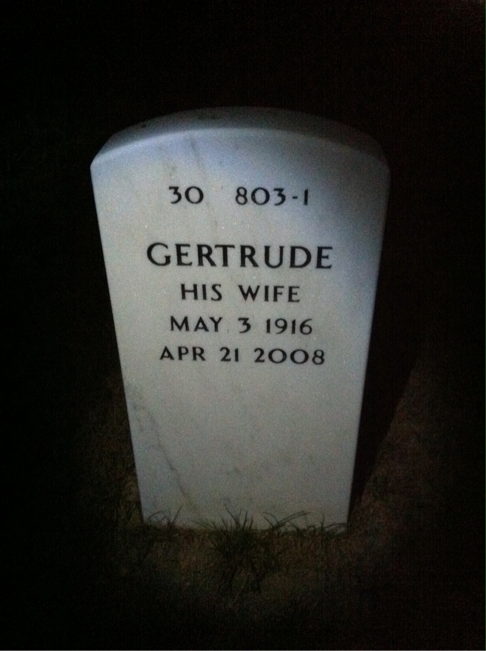 Back of headstone — Robert Cooley
