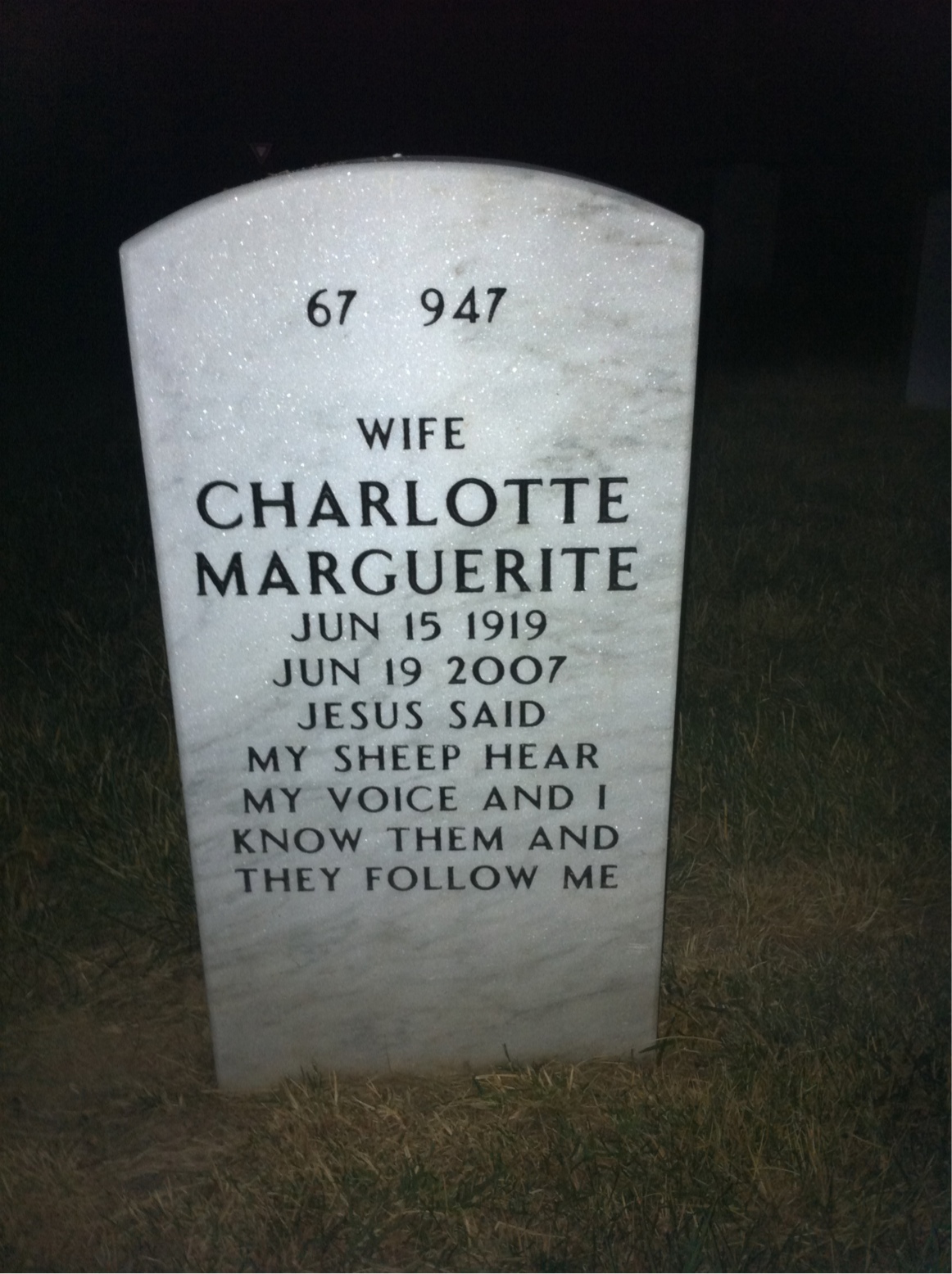 Back of headstone — Boyd Hogge