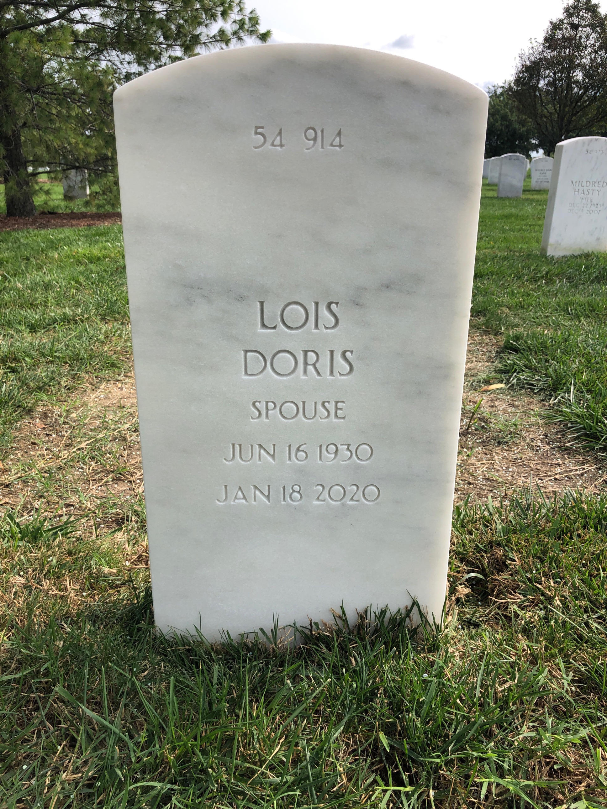 Back of headstone — Howard Mcelroy