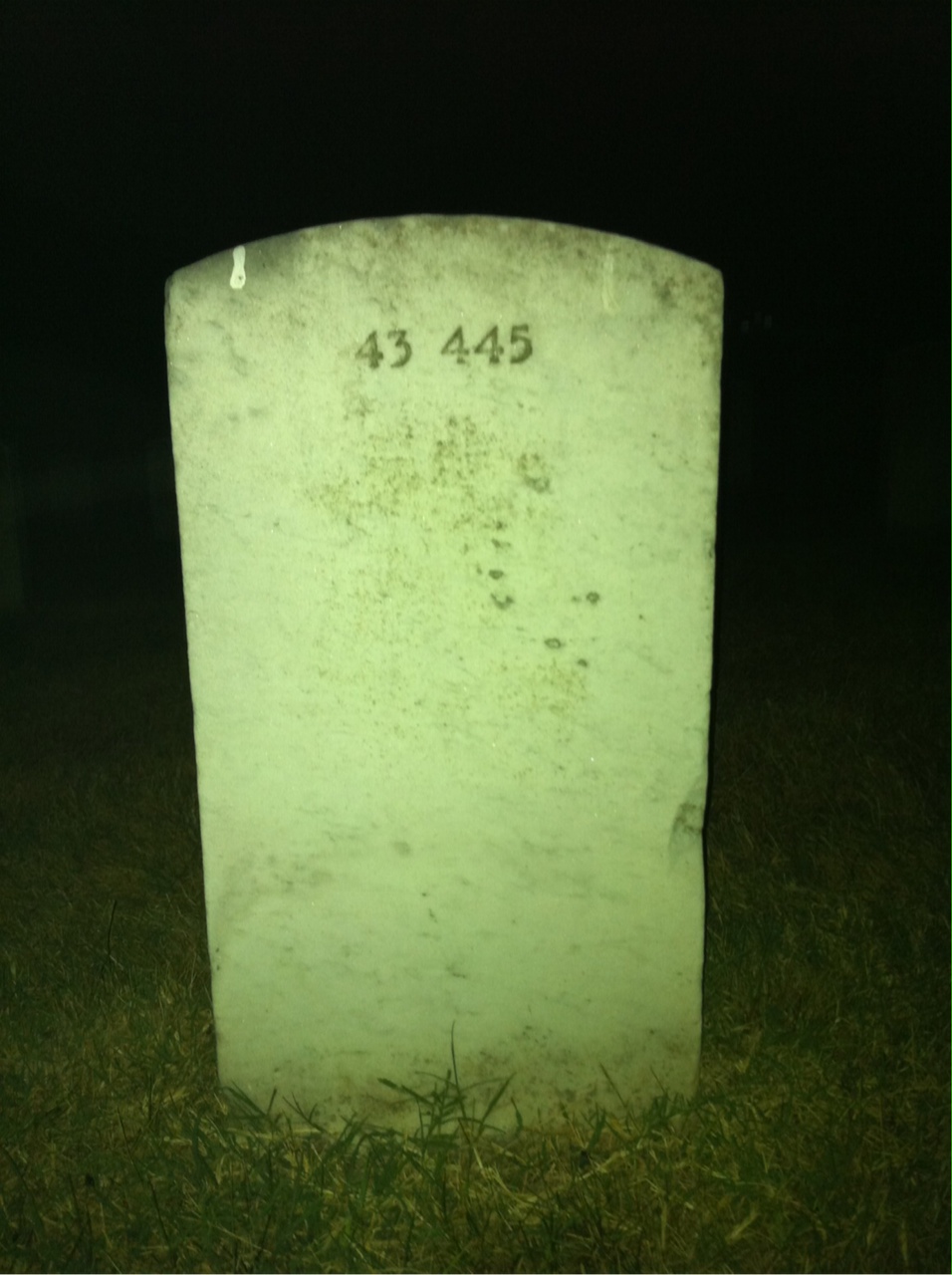 Back of headstone — James Anderson