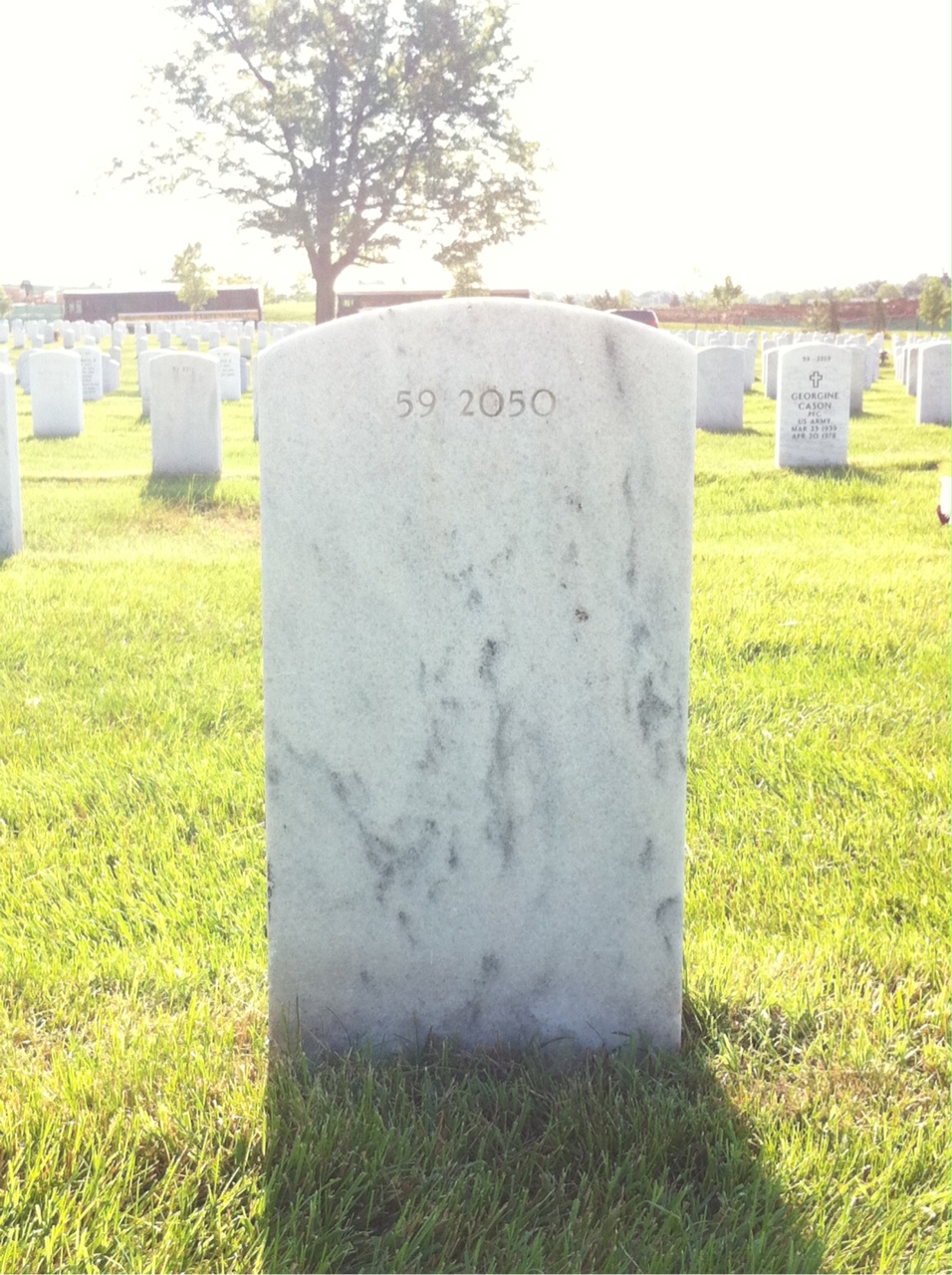 Back of headstone — Willie Robert Ferguson