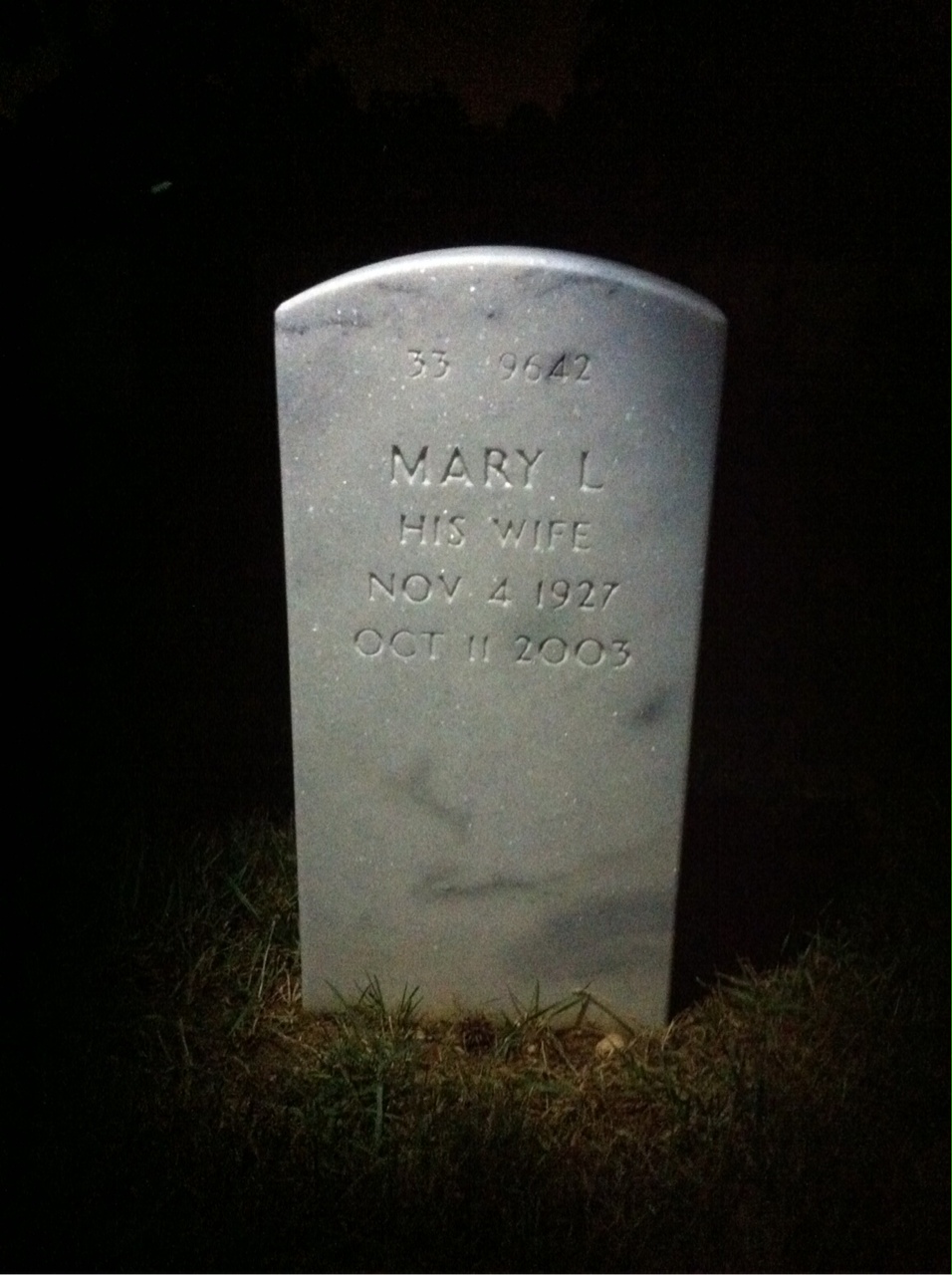 Back of headstone — Paul Raymond Freund