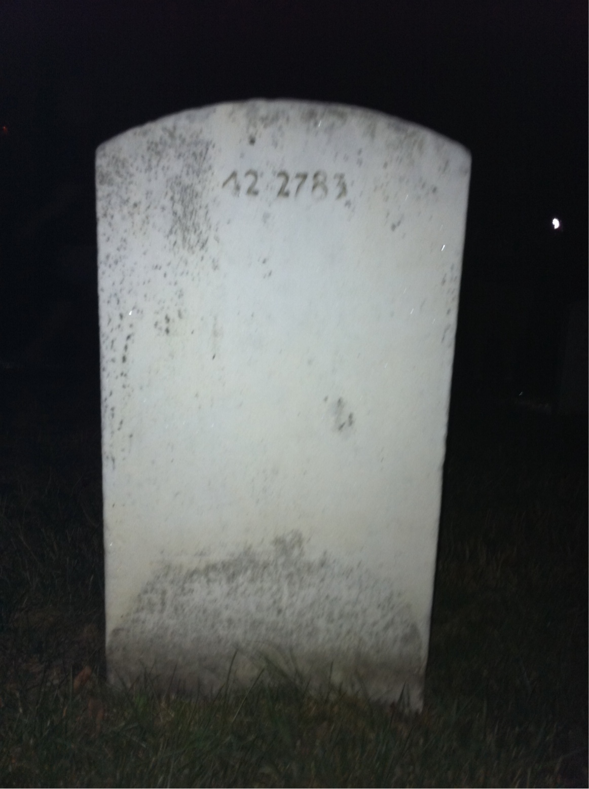 Back of headstone — George Morris