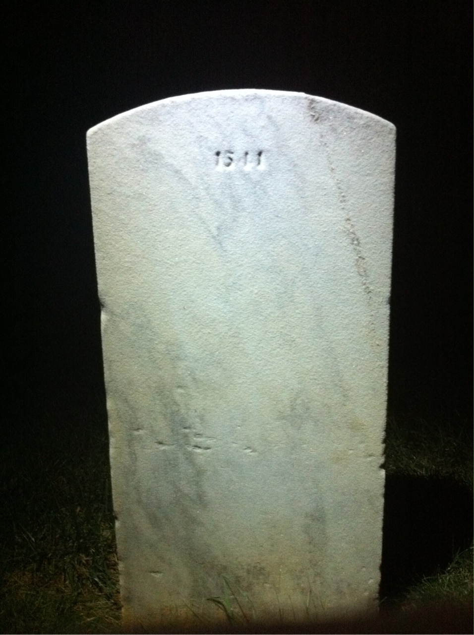 Back of headstone — James J Williams
