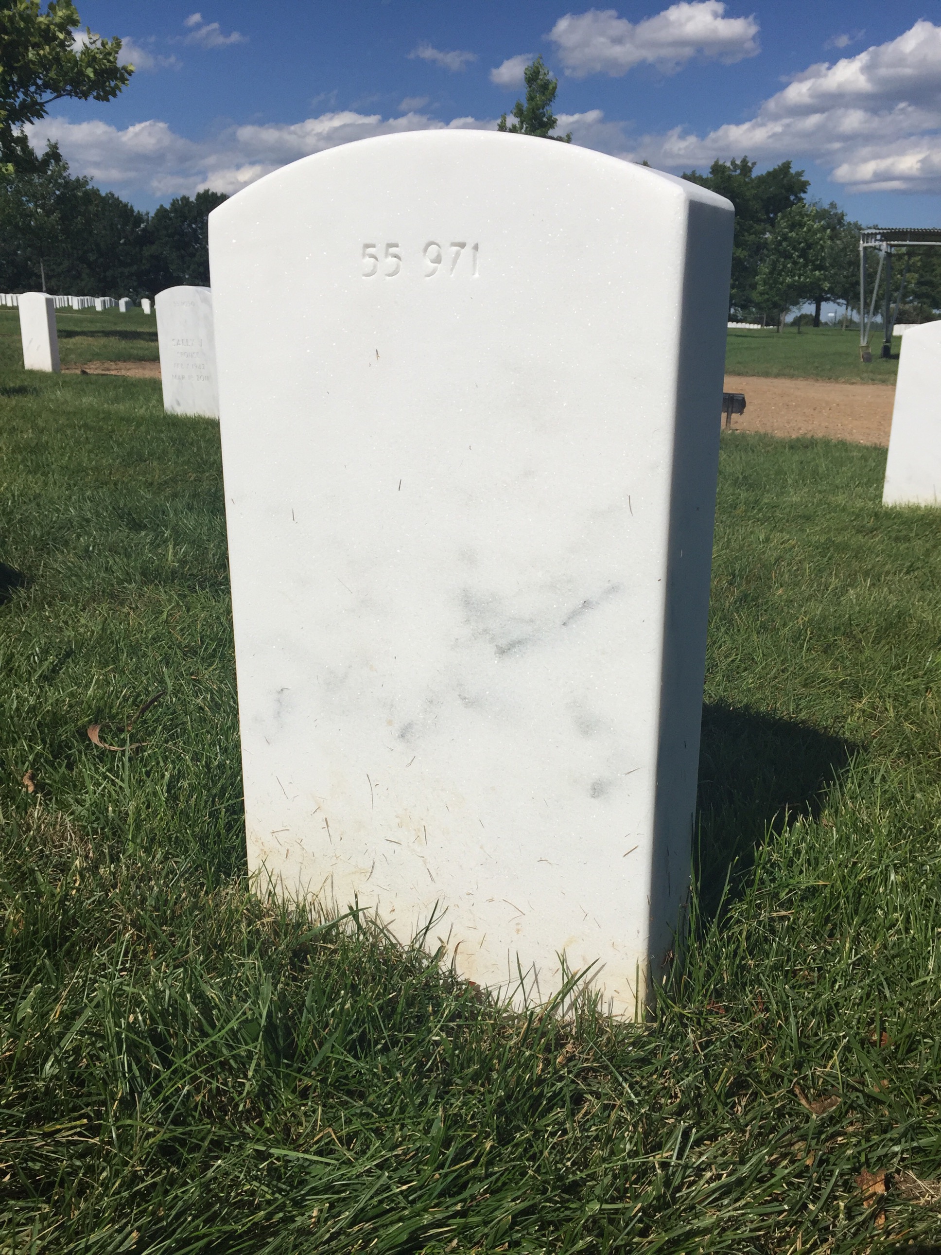 Back of headstone — Thomas Alfred Deblois