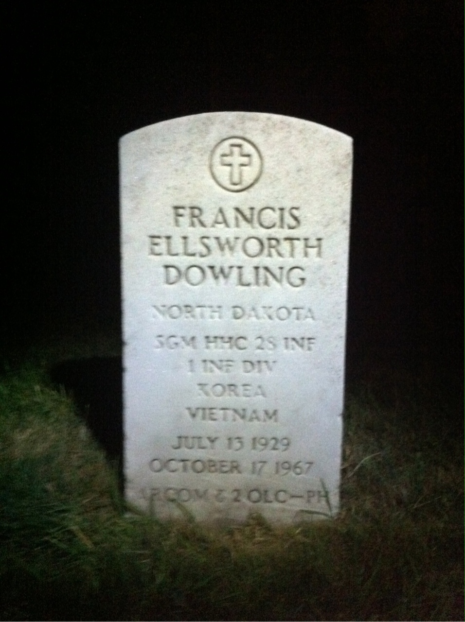 Headstone of Francis Ellsworth Dowling
