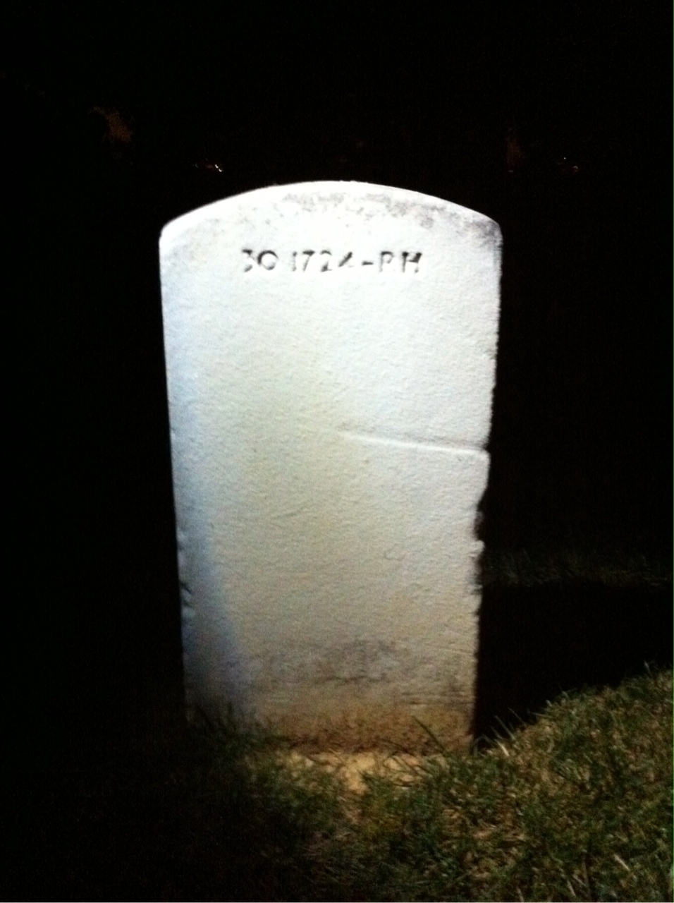 Back of headstone — Ronald Anderson
