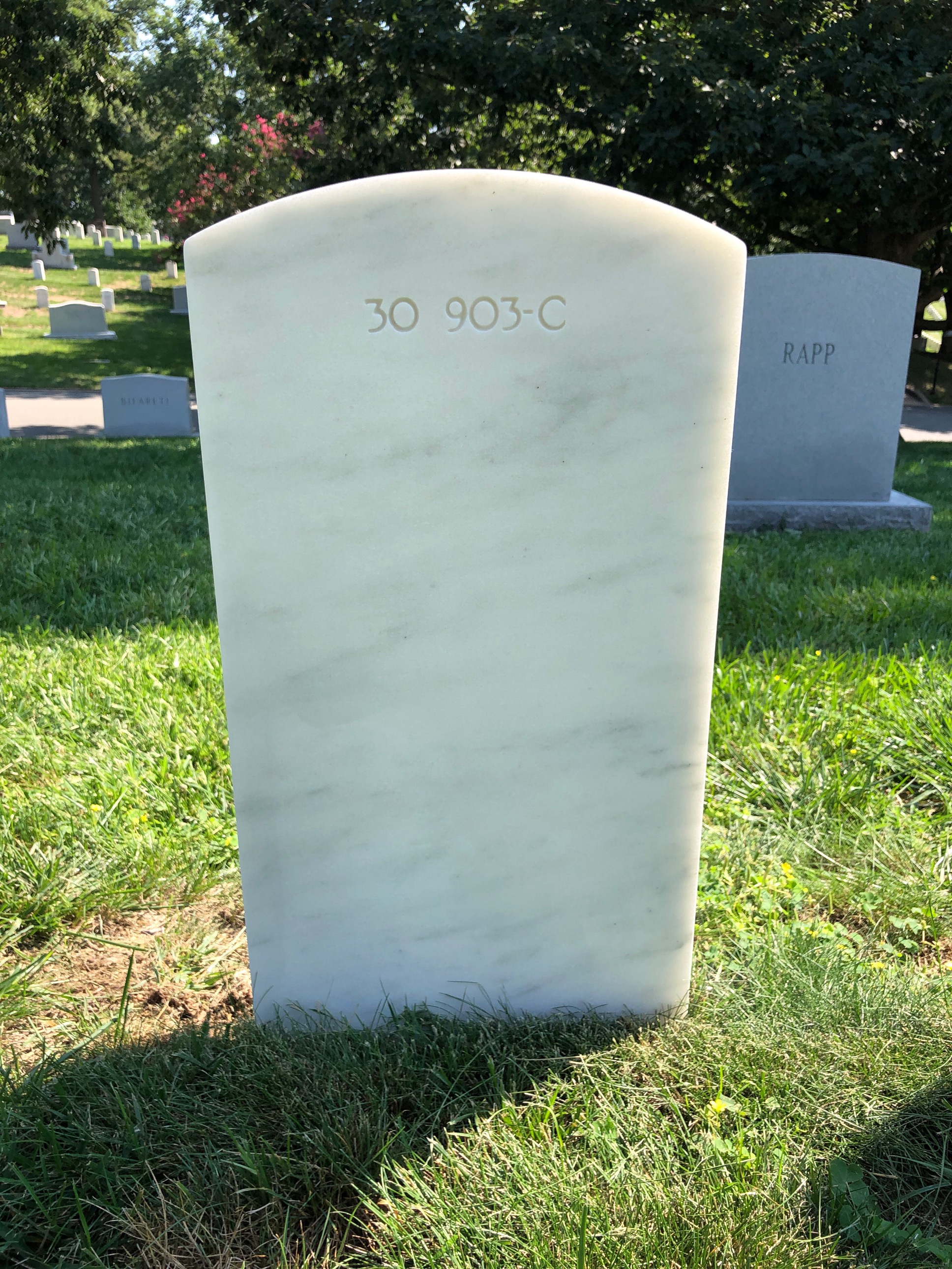 Back of headstone — Kenneth Mikalauskas