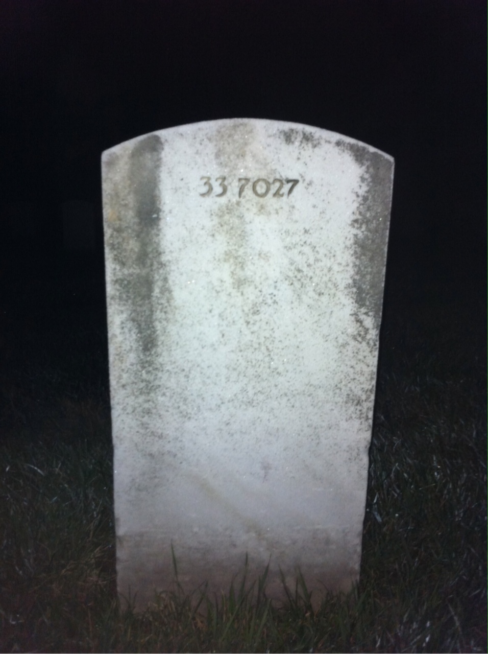 Back of headstone — Thomas H Jackson