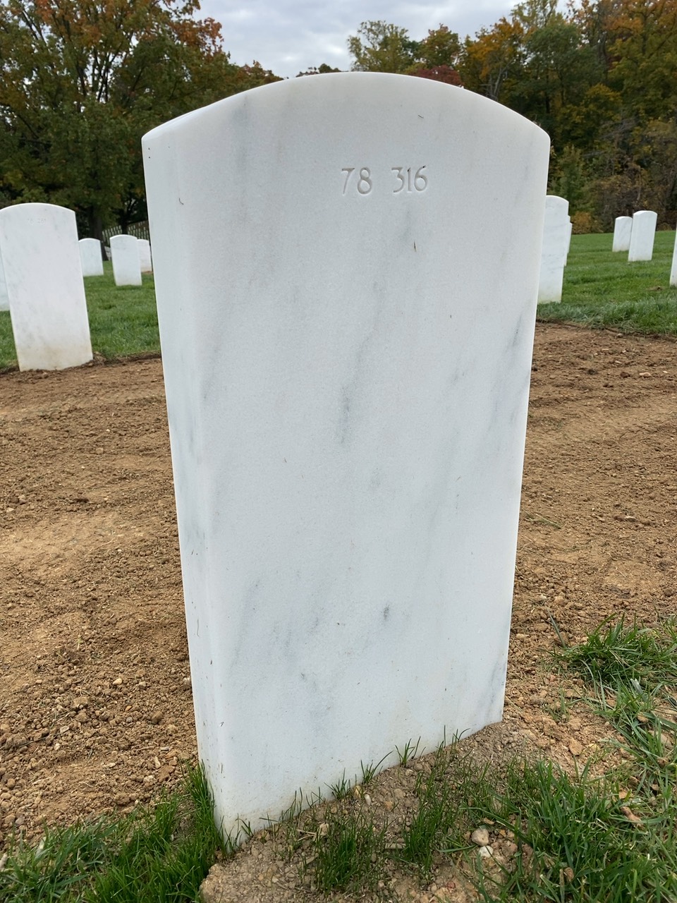 Back of headstone — James Berg