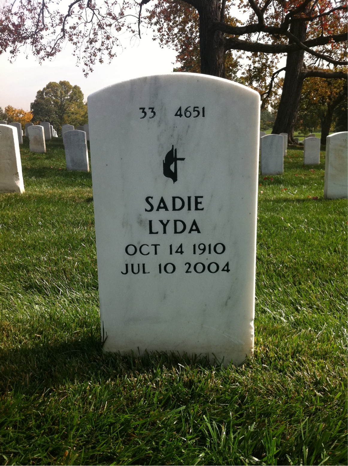 Back of headstone — Sam Israelson