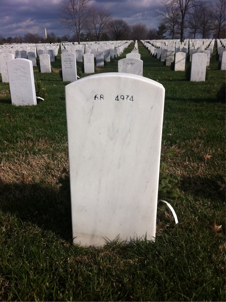 Back of headstone — George Maragos