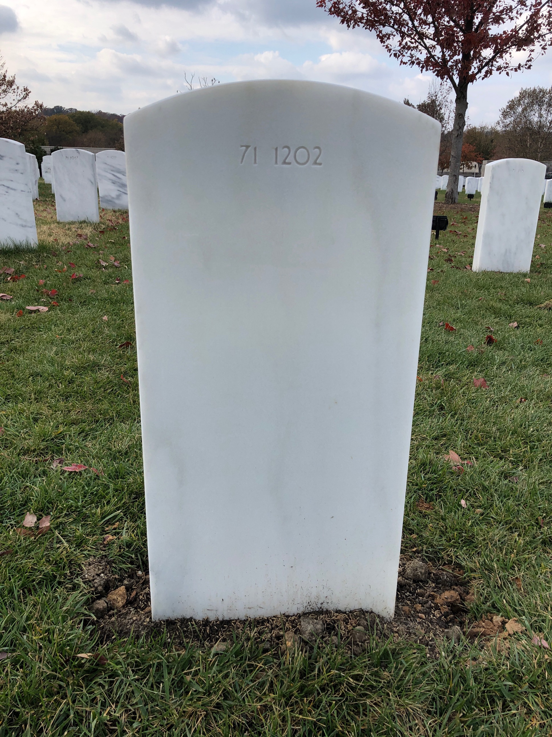 Back of headstone — William Lee Lett