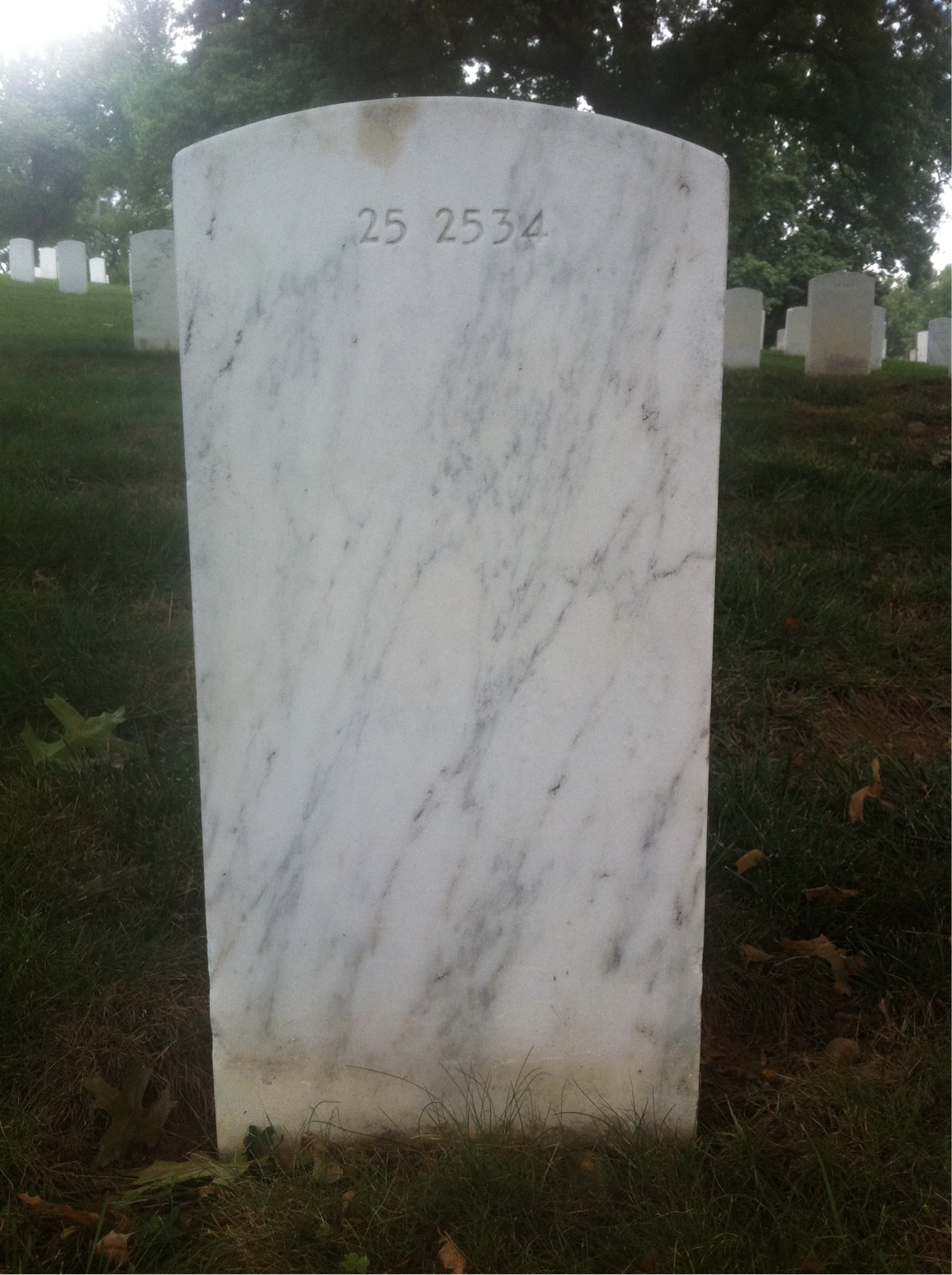 Back of headstone — Walter S Bell
