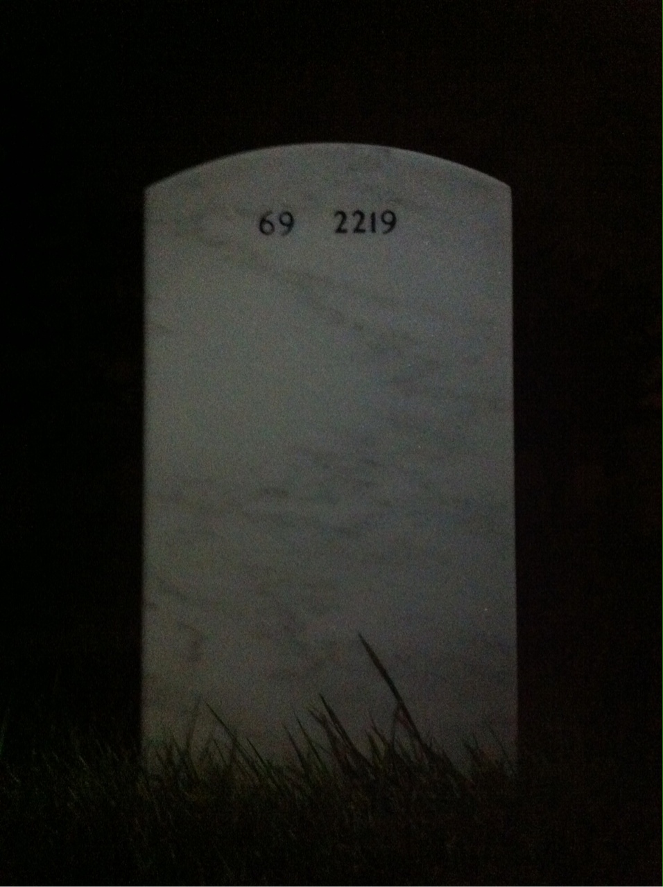 Back of headstone — Cheyenne Seymour