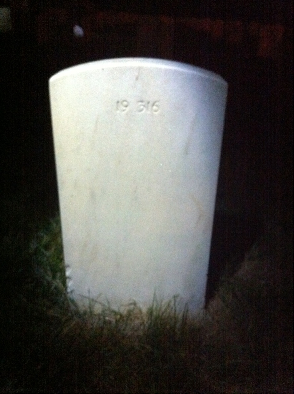 Back of headstone — Thomas Adkins