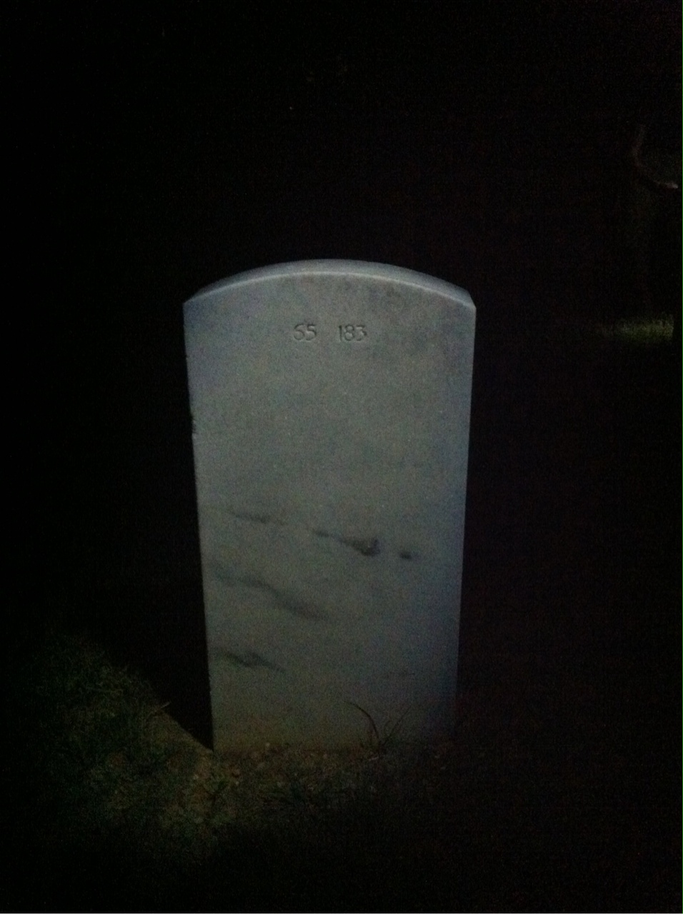 Back of headstone — Floyd L Black