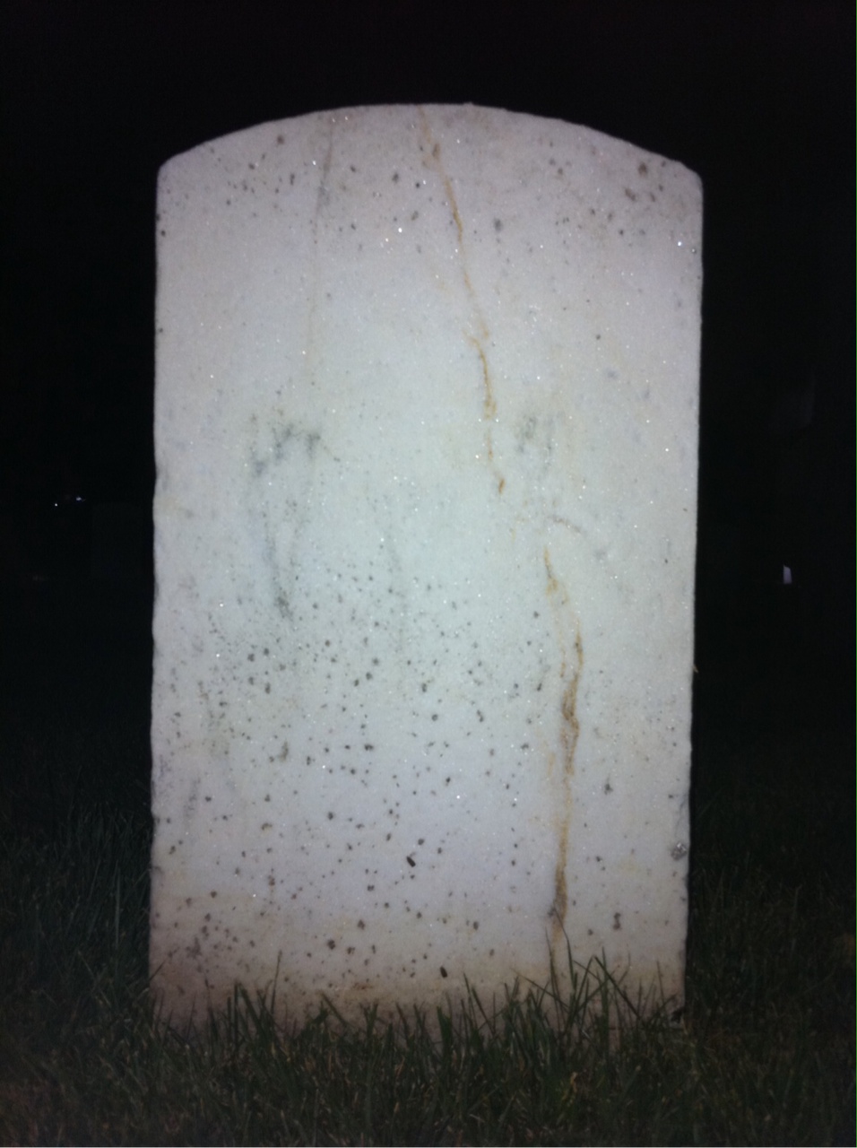 Back of headstone — Lawrence Montgomery
