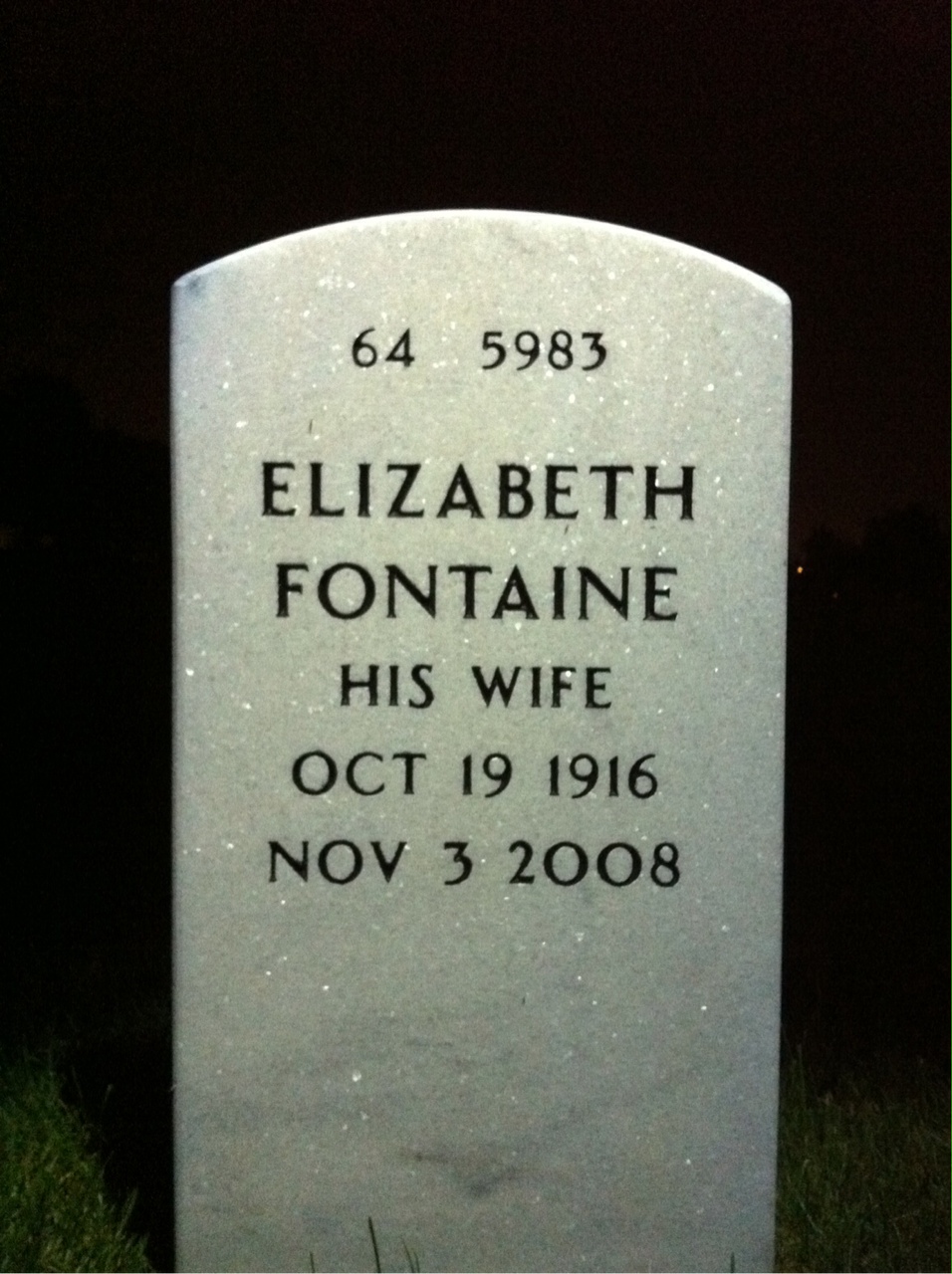 Back of headstone — Robert Harrison