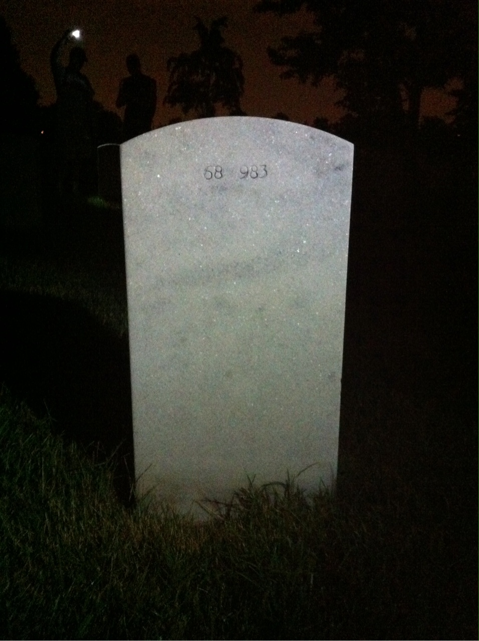 Back of headstone — Samuel Robert Leins