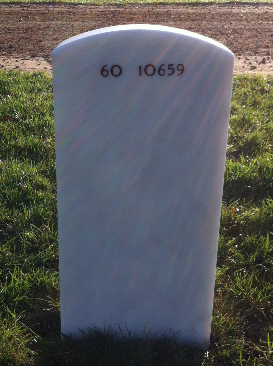 Back of headstone — James Mullin