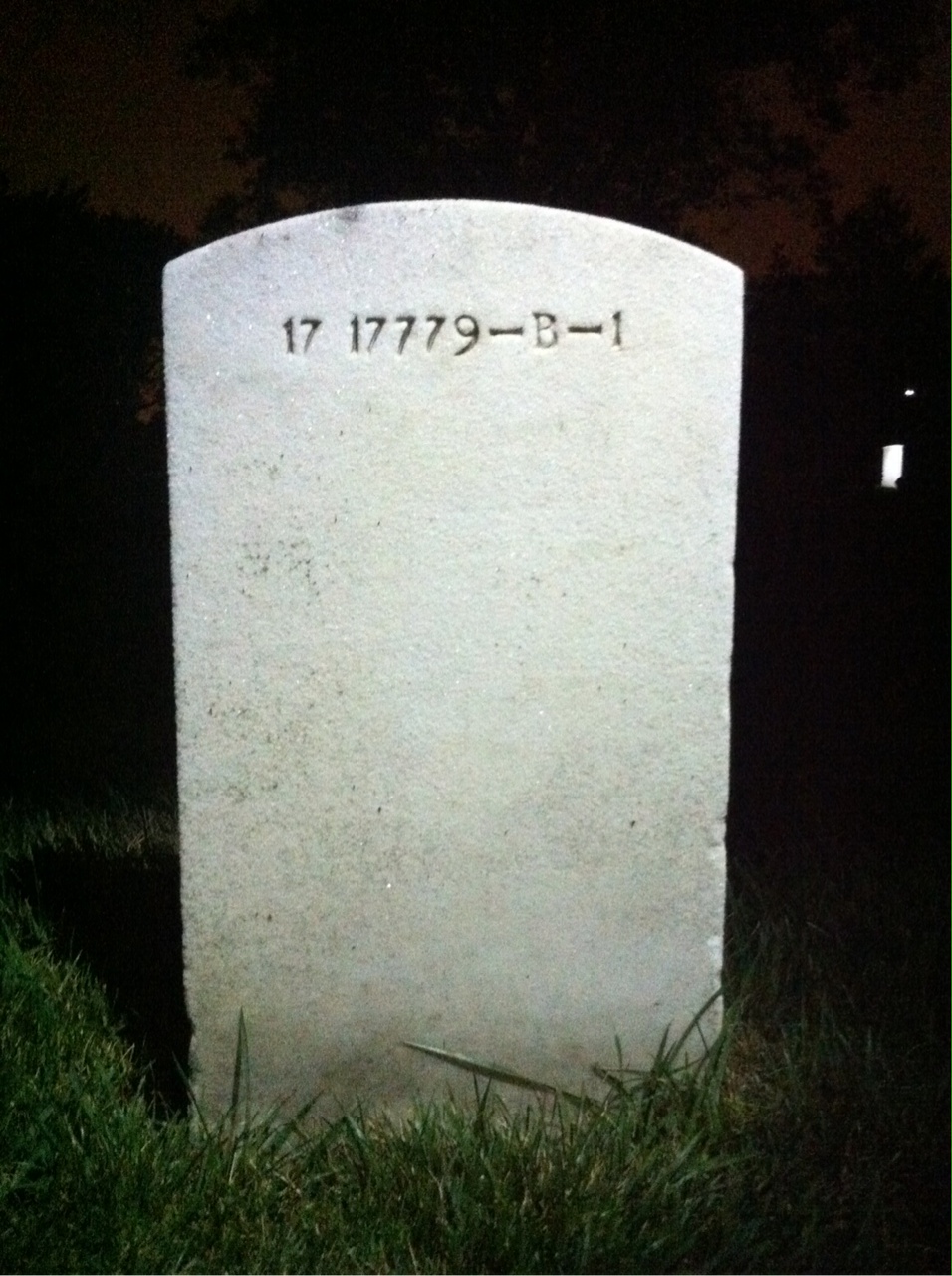 Back of headstone — Katherine Moore