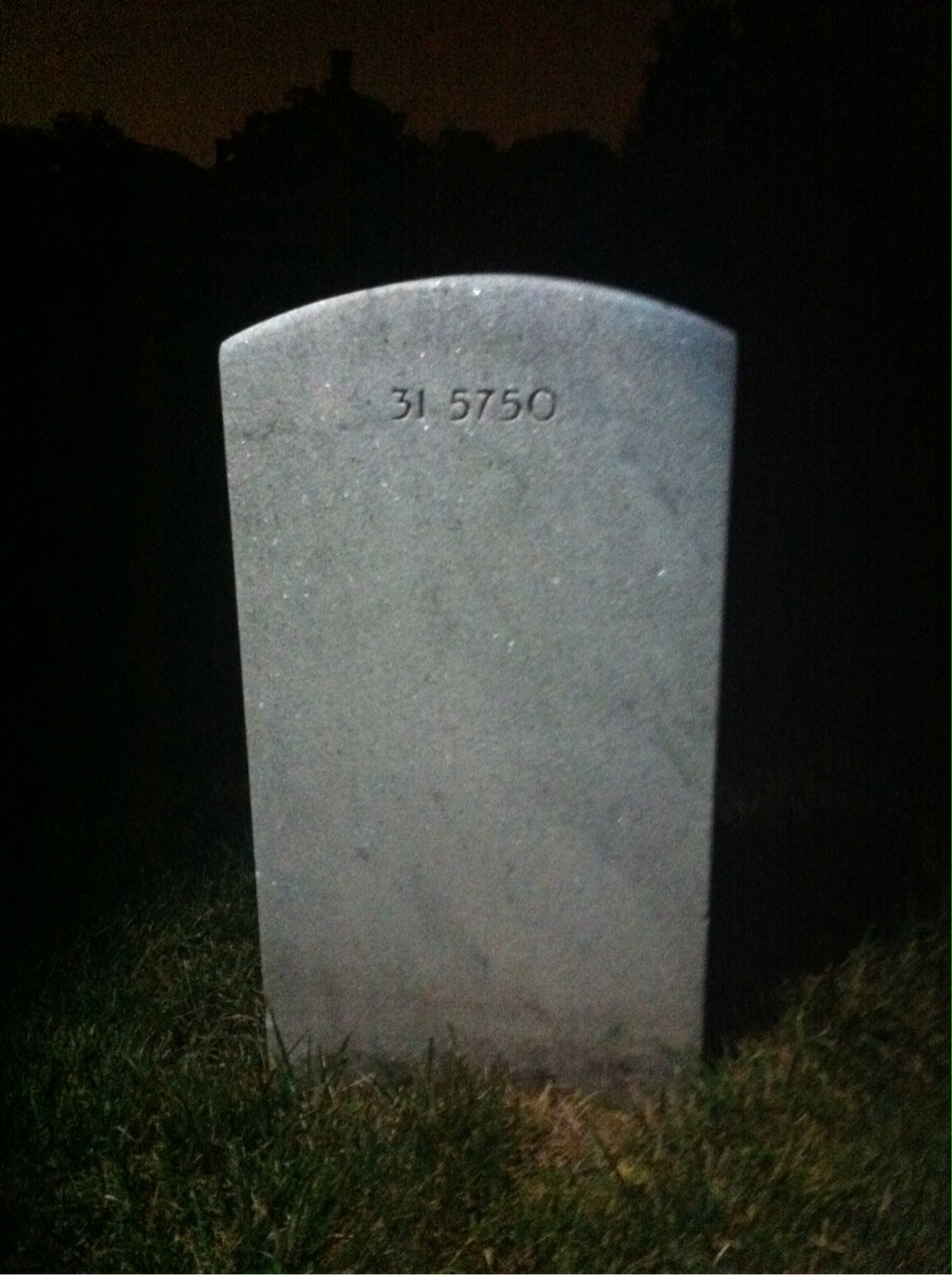 Back of headstone — Auburn Ayers