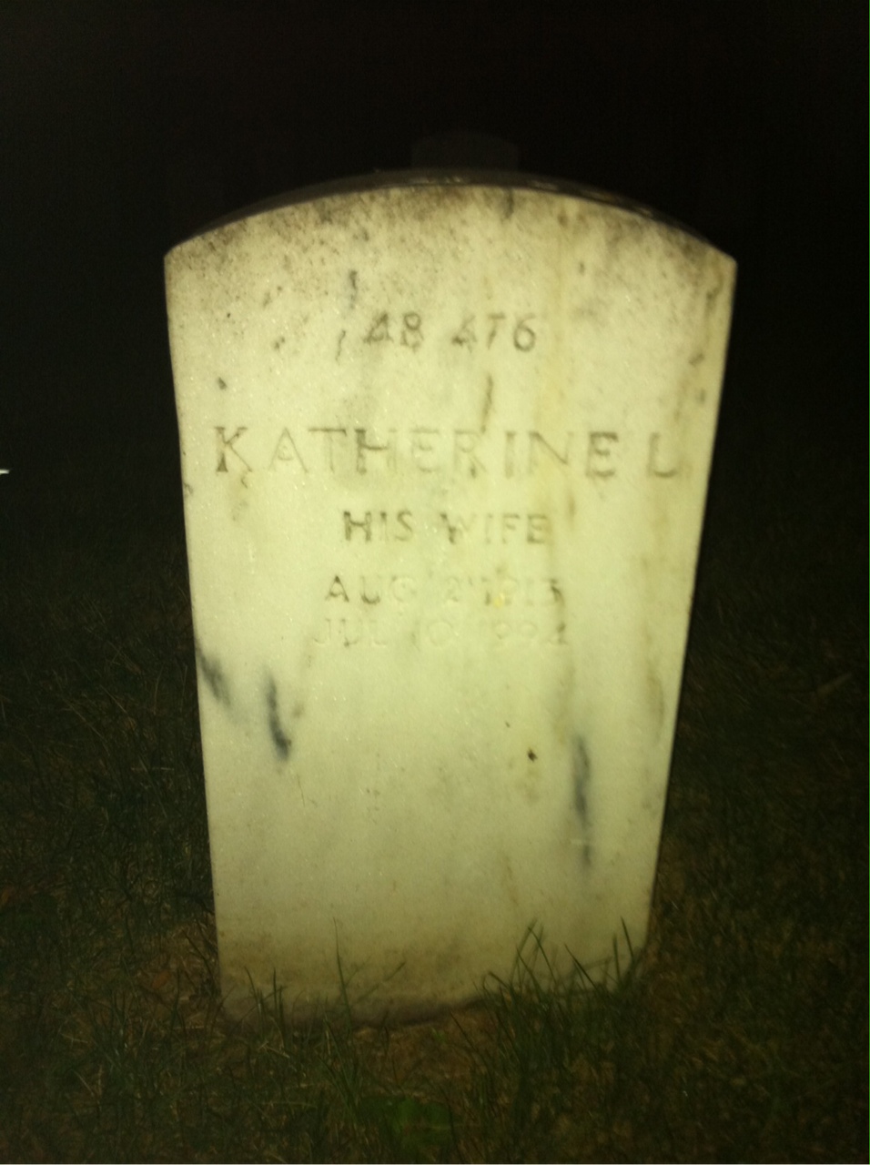 Back of headstone — Paul Monahan