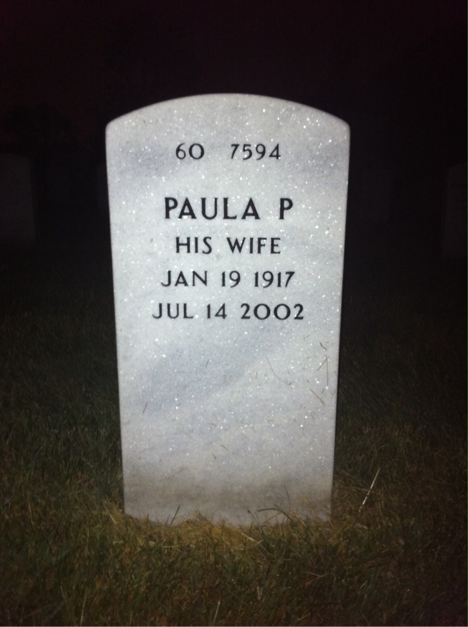 Back of headstone — Henry Wolk