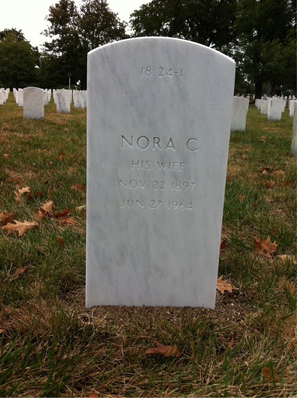 Back of headstone — William Miller