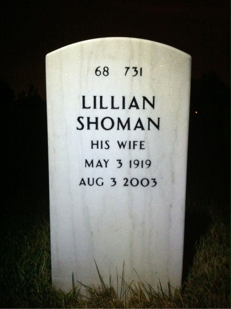 Back of headstone — Jerry Baran