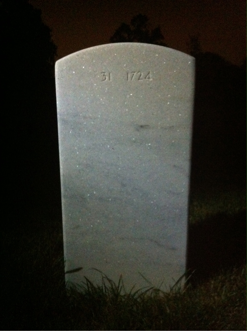 Back of headstone — Richard Hervatin