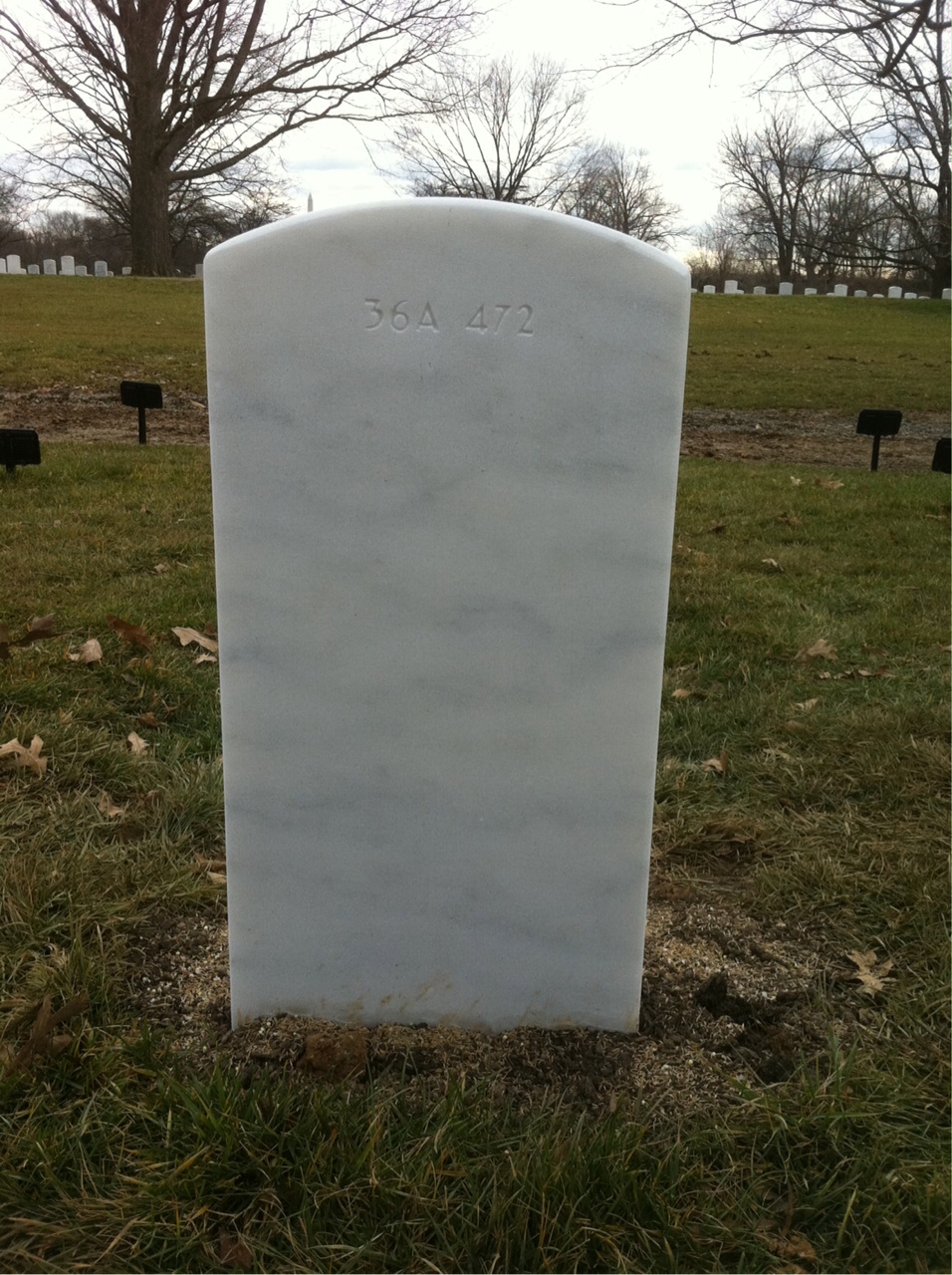 Back of headstone — Lloyd D Gary