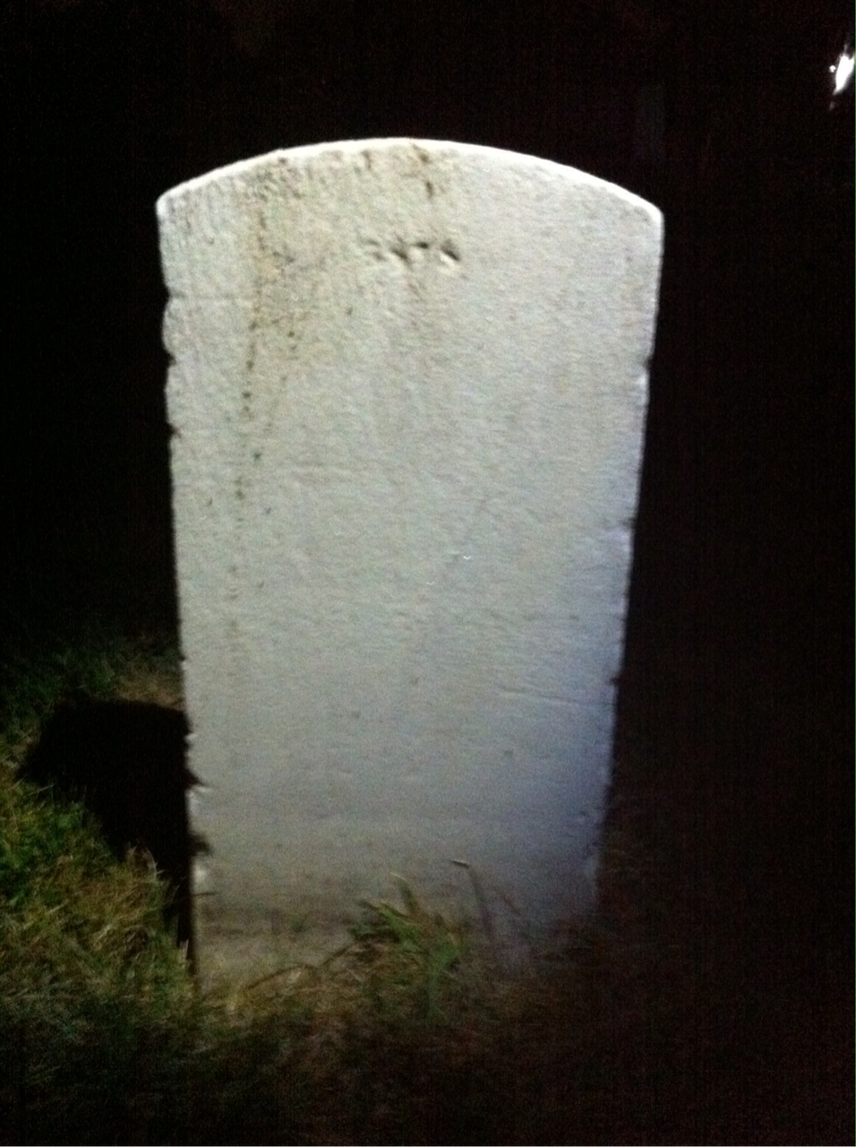Back of headstone — John Anderson