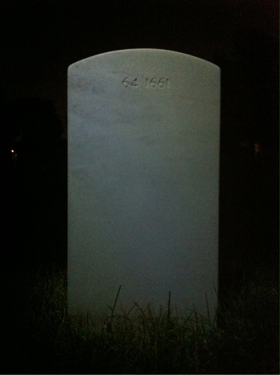 Back of headstone — Arthur A Nelbach