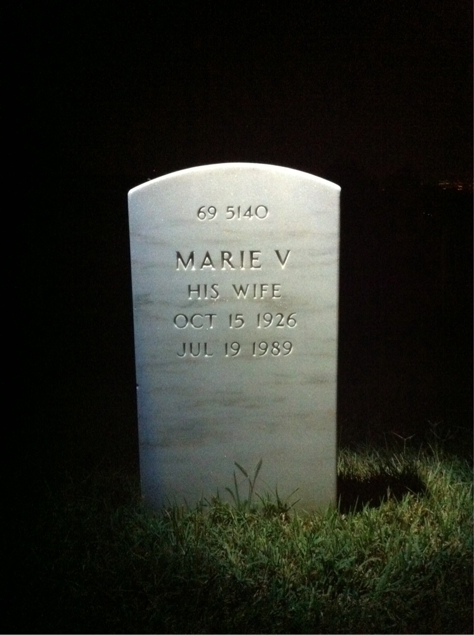Back of headstone — Anthony Leman