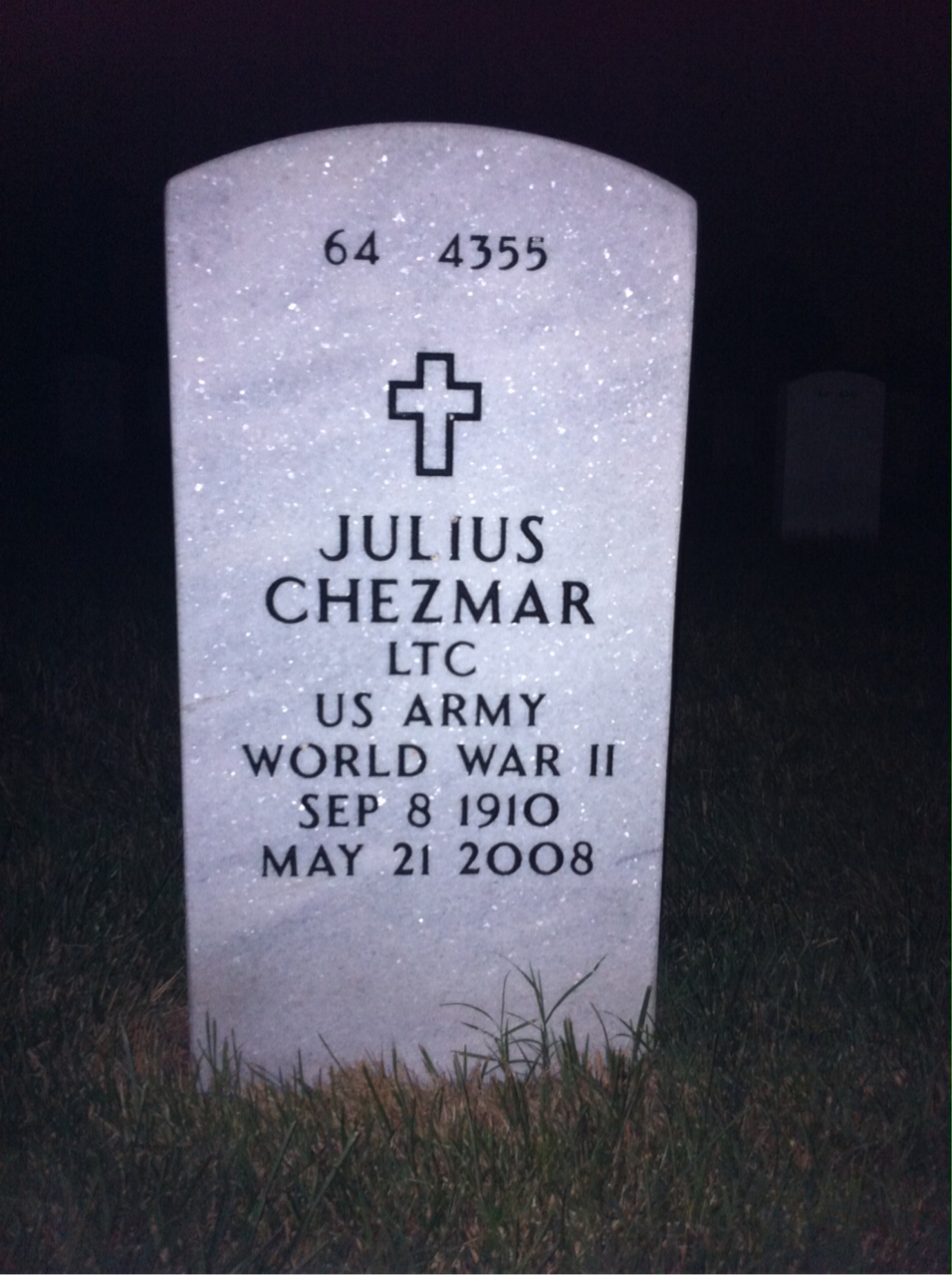 Julius Chezmar headstone back