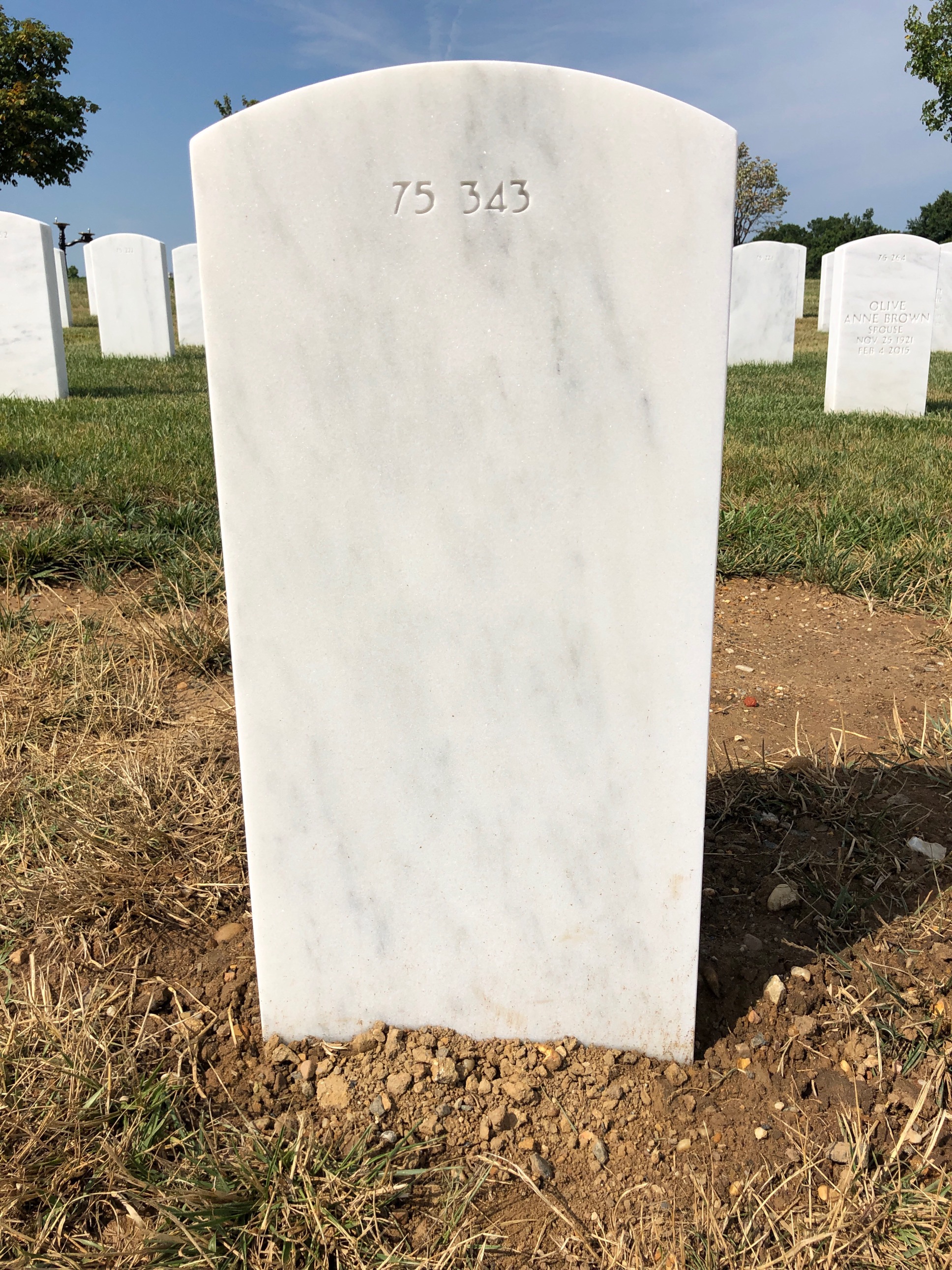 Back of headstone — David Armstrong