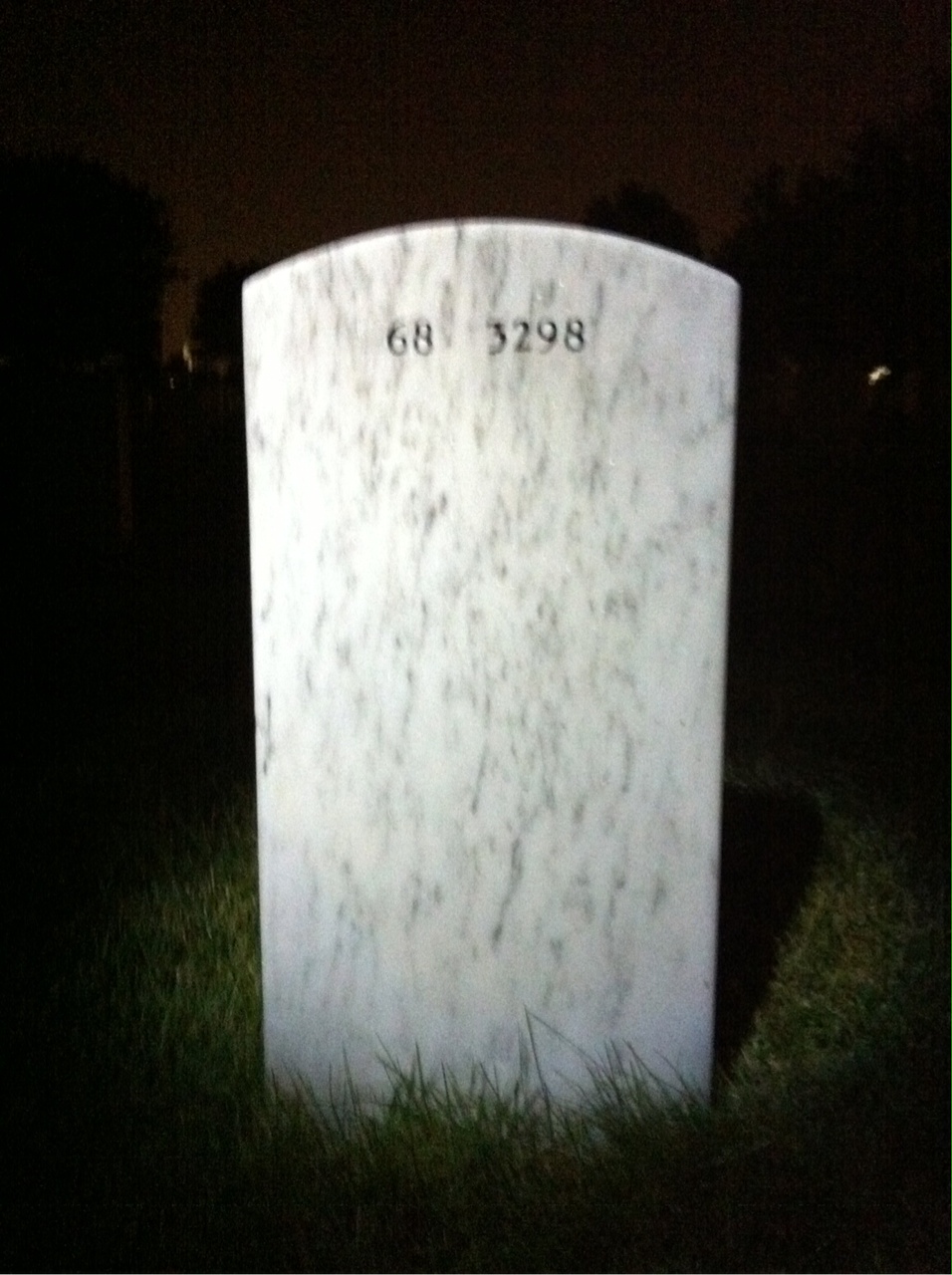 Back of headstone — Robert Denman
