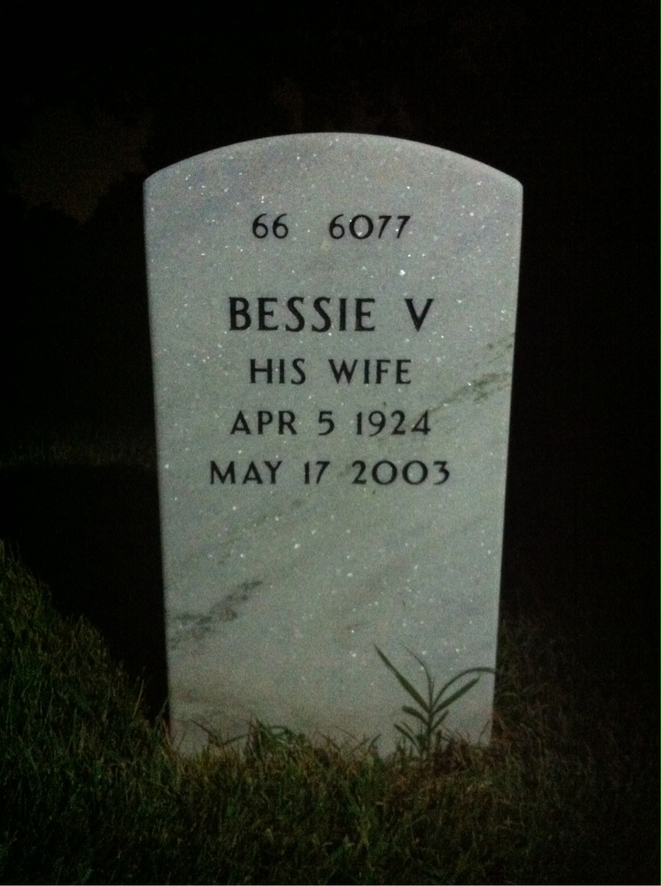 Back of headstone — Charles Horton