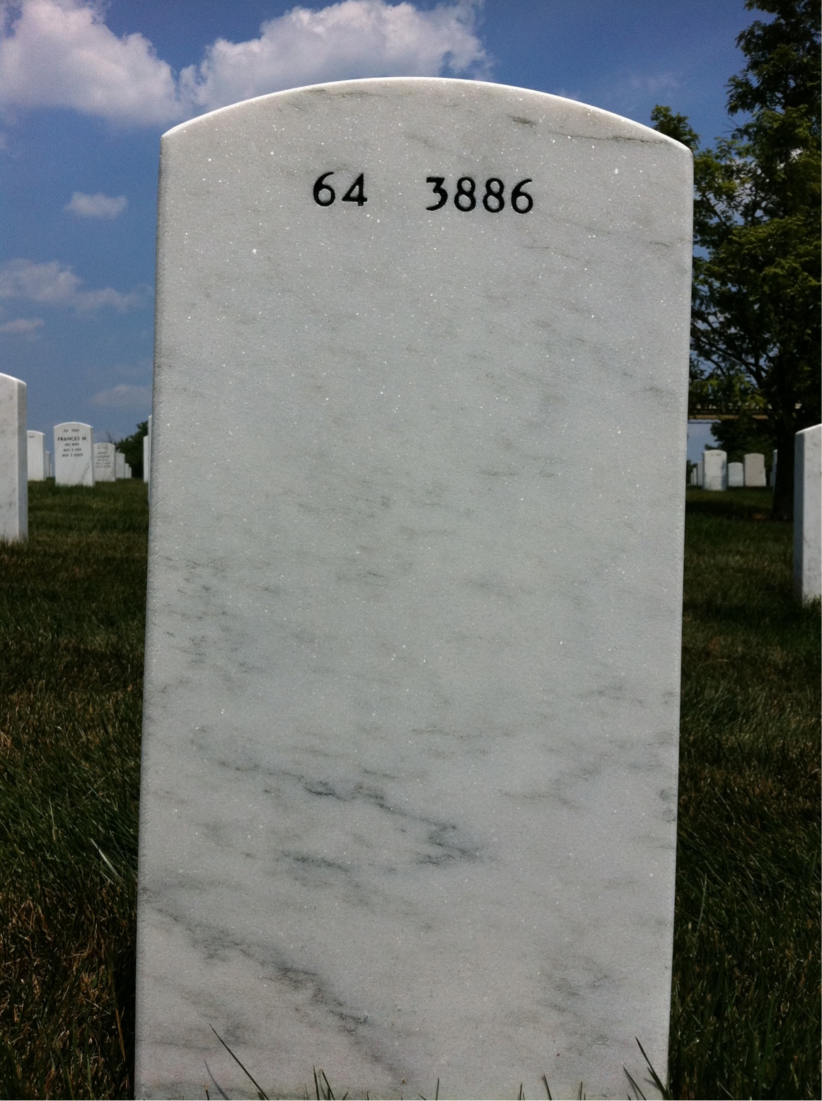 Back of headstone — Homer Frailey