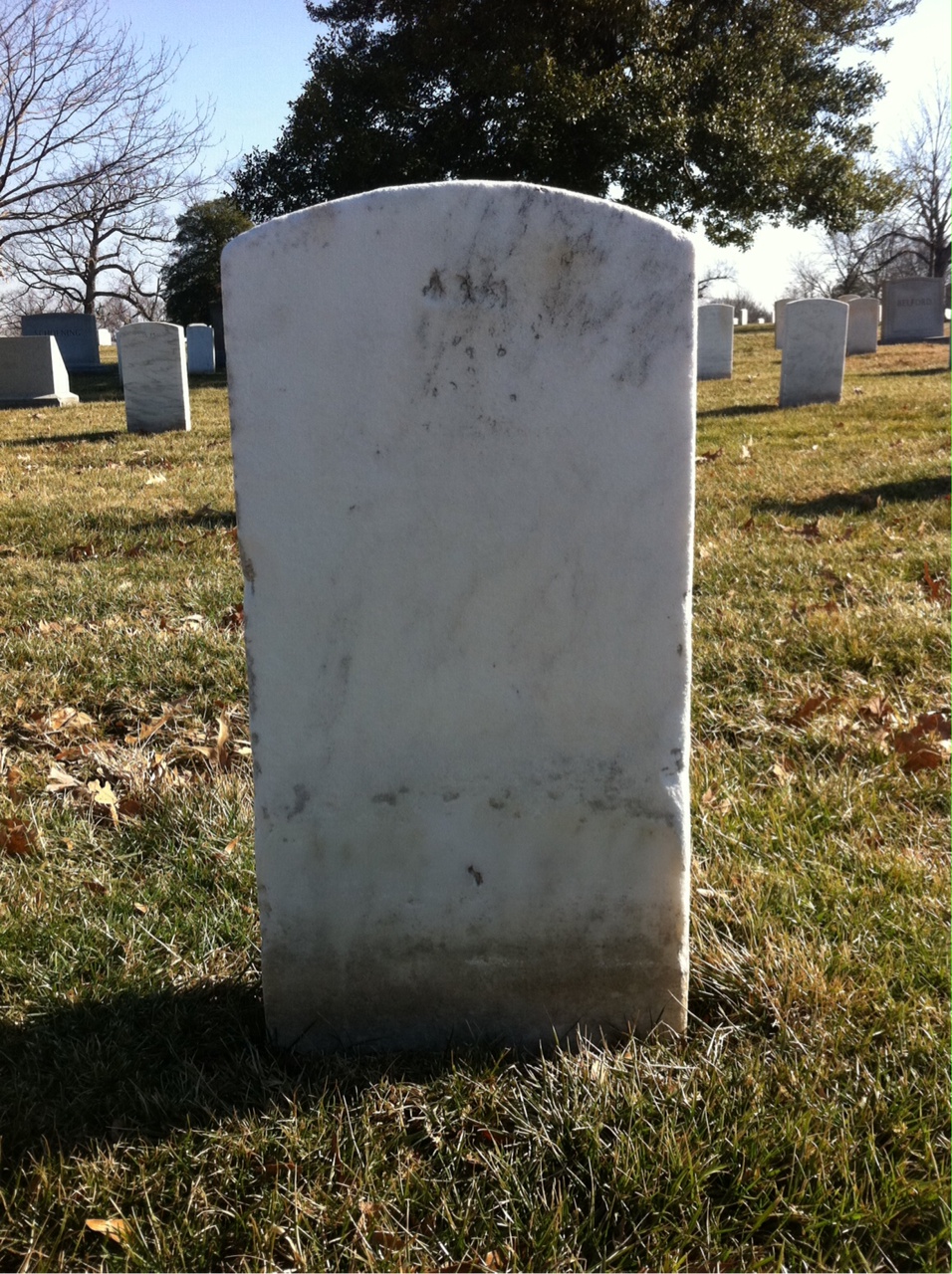 Back of headstone — Thomas Mitchell