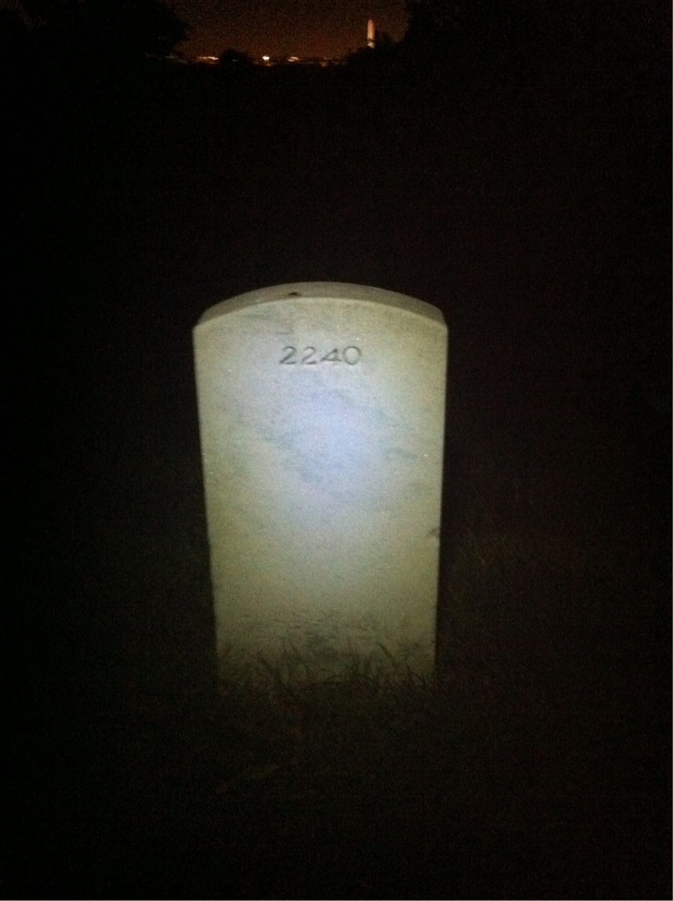 Back of headstone — Maurice Myers