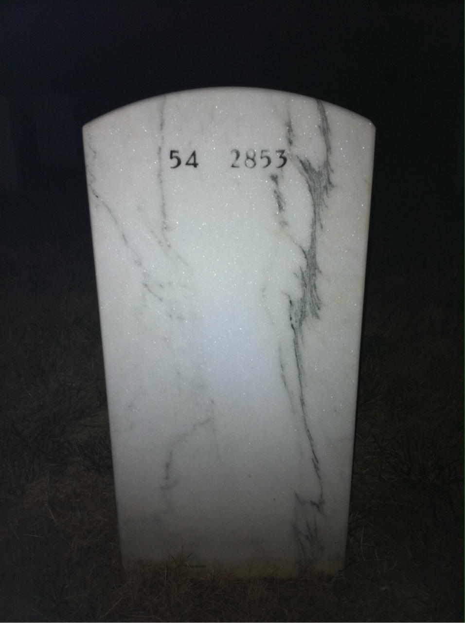 Back of headstone — Sidney Nute
