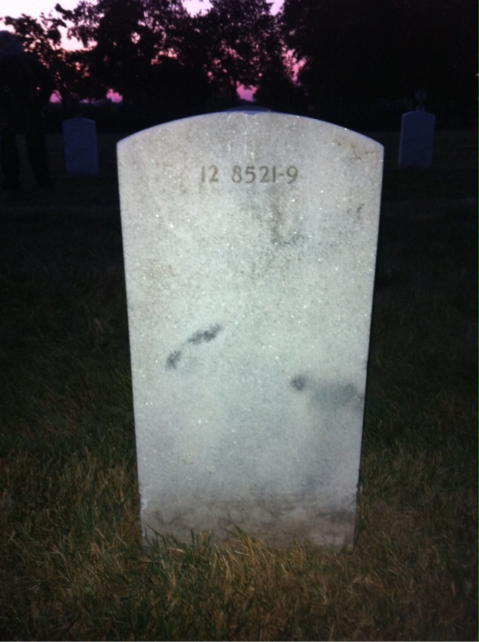 Back of headstone — Jack Mowery