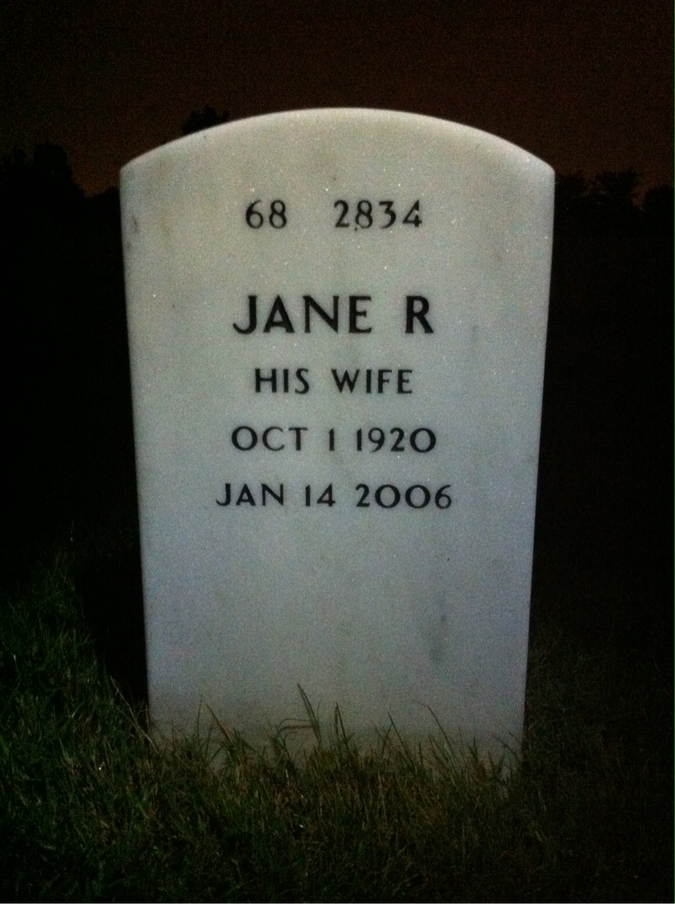Back of headstone — Kenneth Smith