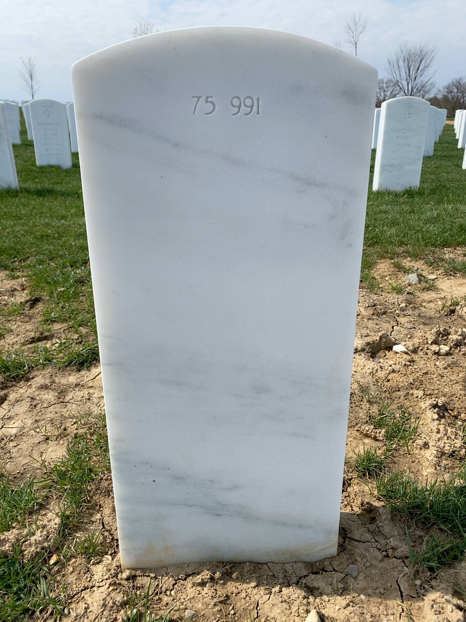 Back of headstone — William E Brown