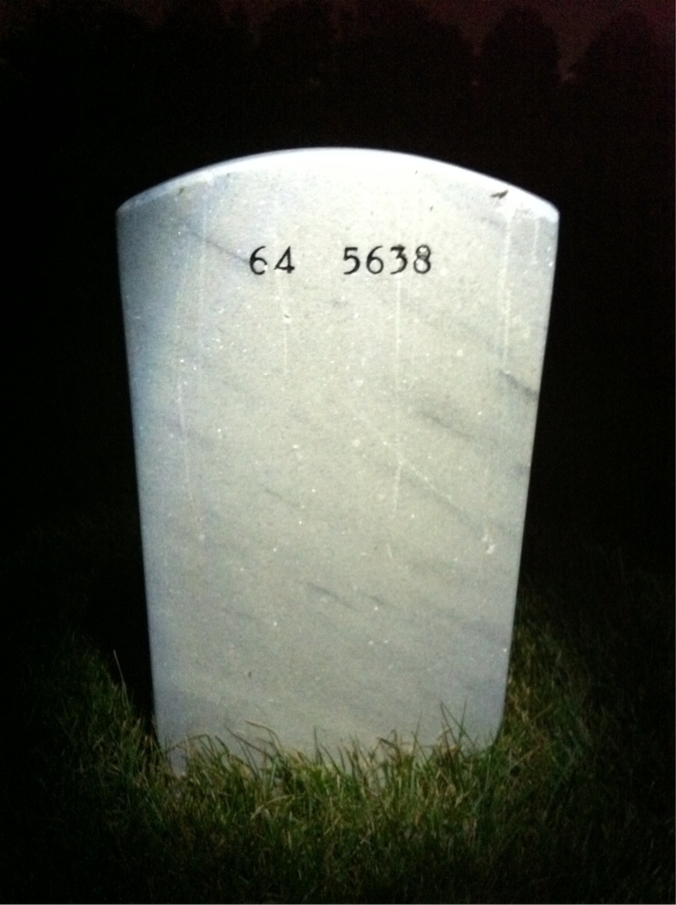 Back of headstone — Christopher Ross