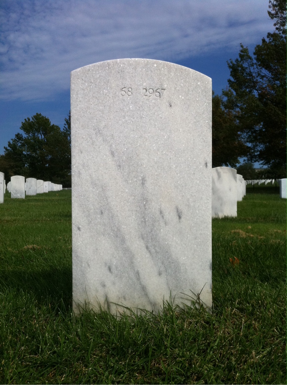Back of headstone — Ervin Alston