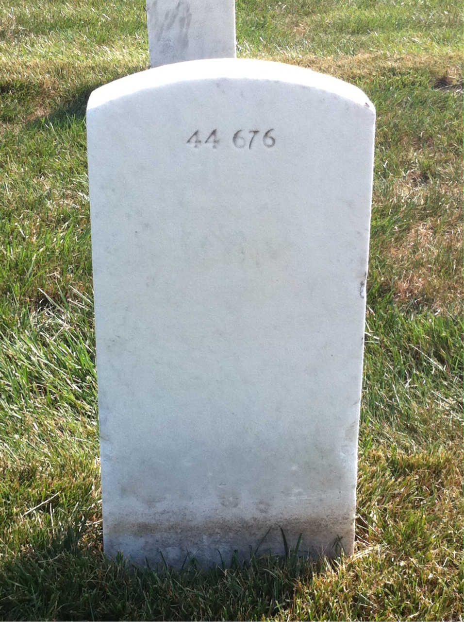 Back of headstone — Lewis Anderson